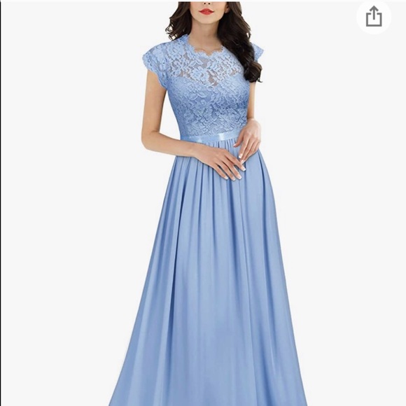 long formal dress
Bridal/prom/wedding
Blue lace - Picture 9 of 9